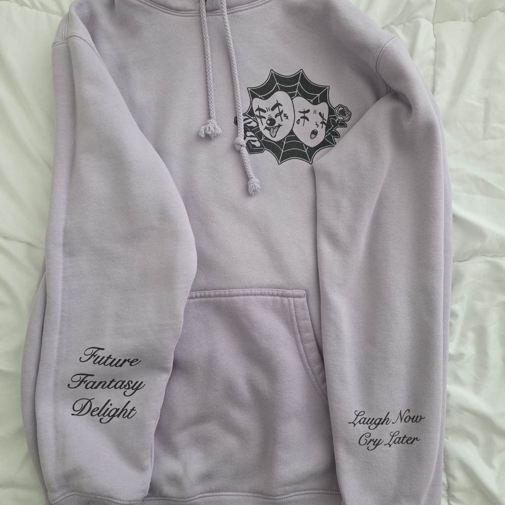 SKATER AESTHETIC GRAPHIC MEOW WOLF "Laugh Now Cry Later" HOODIE